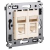 DKC 4405314 Телефонная розетка RJ-12 в стену двойная