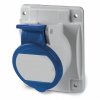 DKC DIS4131663F Розетка панельная с наклоном IP44 16А 2P+E 230В