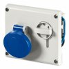 DKC DIS4001683 Розетка панельная с механической блокировкой IP44 16А 2P+E 230В