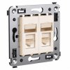 DKC 4405464 Компьютерная розетка RJ-45 в стену, кат.5e двойная