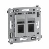 DKC 4404294 Компьютерная розетка RJ-45 в стену, кат.6 двойная
