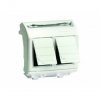 DKC 75643S Компьютерная розетка RJ-45, кат.5Е (2 разъема АМР)