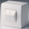 DKC 10656B Коробка в сборе с 2 розетками RJ45, кат.5е