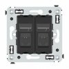 DKC 4412374 Компьютерная розетка RJ-45 в стену, кат.6А двойная