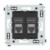 DKC 4412394 Компьютерная розетка RJ-45 в стену, кат.6 экранированная двойная