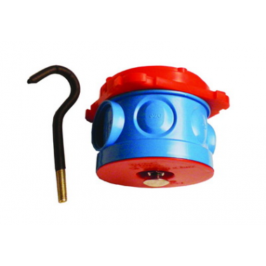 Фотография товара 'DKC 59385 Коробка потолочная с крюком для заливки в бетон, д.70х136мм'