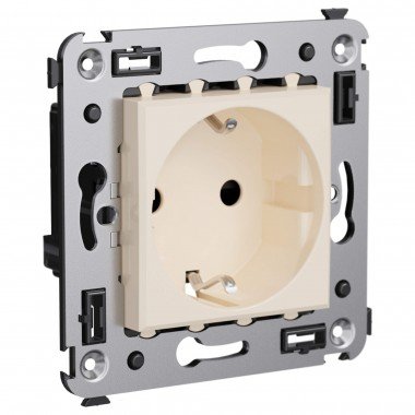 Фотография товара 'DKC 4405003 Розетка в стену, 2P+E, с з/ш, "Avanti"'