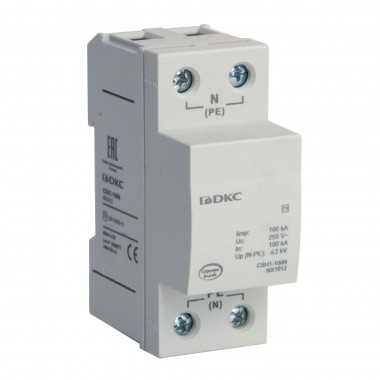 Фотография товара 'DKC NX1012 УЗИП, класс I, 1-полюсный, N-PE, 100кА'
