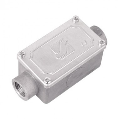 Фотография товара 'DKC 6030-25 Коробка протяжная, 2 ввода 180°, М25х1,5 ,IP55, 118х51х42мм'