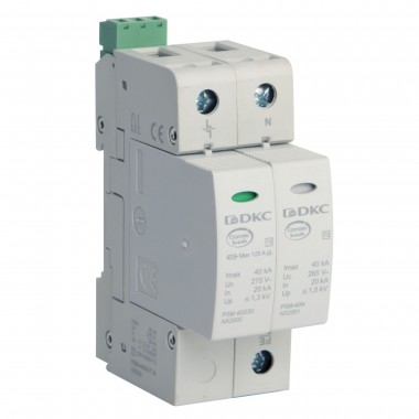 Фотография товара 'DKC NX2022 УЗИП, класс II, 2-полюсный, L-N-PE, 40кА, удаленный контроль'