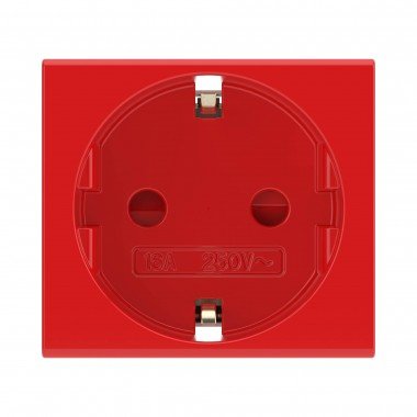 Фотография товара 'DKC 45015 Розетка силовая 2Р+Е, со шторками, «Viva», 2 мод'