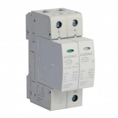 Фотография товара 'DKC NX2021 УЗИП, класс II, 2-полюсный, L-N-PE, 40кА'