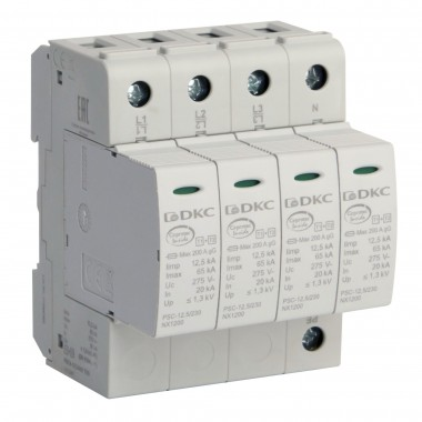 Фотография товара 'DKC NX1241 УЗИП, класс I+II, 4-полюсный, L1-L2-L3-N, 12,5кA'
