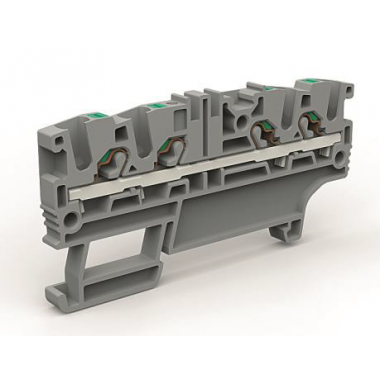 Фотография товара 'DKC ZEFC220BL Проходная клемма 4 точки подключения на 2,5 кв.мм'