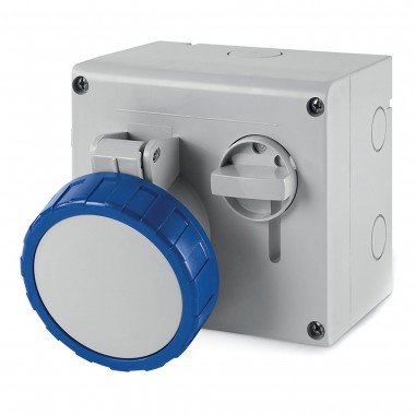 Фотография товара 'DKC DIS5053283 Розетка настенная с механической блокировкой IP67 32А 2P+E 230В'