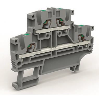 Фотография товара 'DKC ZEFD200BL Двухуровневая клемма на 2,5 кв.мм'