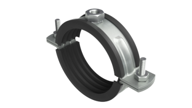 Фотография товара 'DKC BHH21800 Хомут для высоких нагрузок с изоляцией с гайкой М16 для труб d 8"'