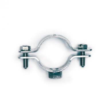 Фотография товара 'DKC 6040-P112 Хомут стальной 1"1/2 (44-50 мм) с приварной гайкой М8, оцинкованный'