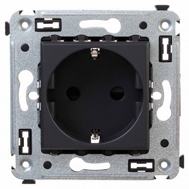 Фотография товара 'DKC 4412003 Розетка в стену, 2P+E, с з/ш, "Avanti"'