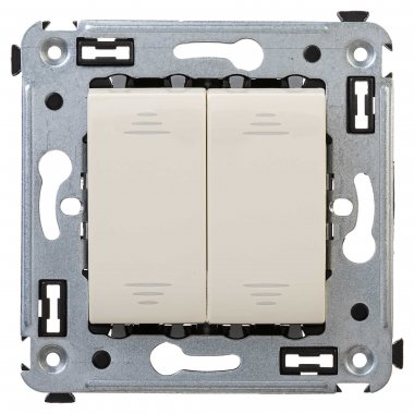 Фотография товара 'DKC 4405104 Выключатель двухклавишный в стену, "Avanti"'