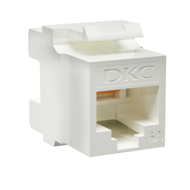 Фотография товара 'DKC RNK6AU180WH Модуль Keystone RJ45 CAT6А неэкранированный, 180 градусов'