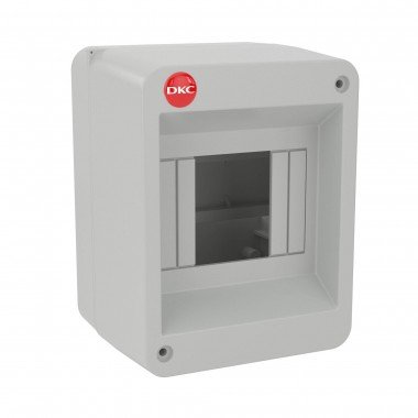 Фотография товара 'DKC 82004 Щиток настенный, ral 7035, без крышки, 4мод.'