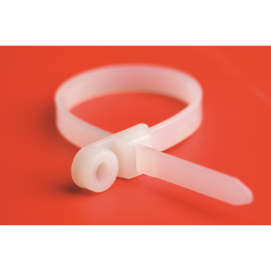 Фотография товара 'DKC 252200-H Хомут P6.6 с монтажным отверстием, белый, 7,8x200'