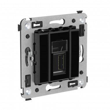 Фотография товара 'DKC 4402403 USB 2.0 розетка одинарная в стену, тип А-А'