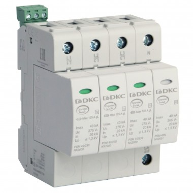 Фотография товара 'DKC NX2042 УЗИП, класс II, 4-полюсный, L1-L2-L3-N-P, 40кА'