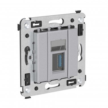 Фотография товара 'DKC 4404303 USB 3.0 розетка одинарная в стену, тип А-А'