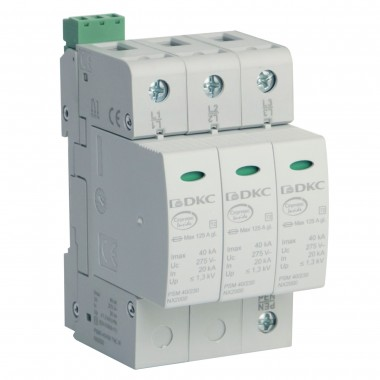 Фотография товара 'DKC NX2032 УЗИП, класс II, 3-полюсный, L1-L2-L3-PEN, 40кА'