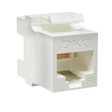 Фотография товара 'DKC RNK5EU180WH Модуль Keystone RJ45 CAT5E неэкранированный, 180 градусов'