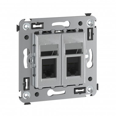 Фотография товара 'DKC 4404294 Компьютерная розетка RJ-45 в стену, кат.6 двойная'