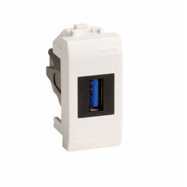 Фотография товара 'DKC 76300B USB 3.0 розетка, Brava, белая, 1 мод.'