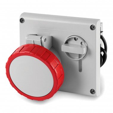 Фотография товара 'DKC DIS4053286 Розетка панельная с механической блокировкой IP67 32А 3P+E 400В'