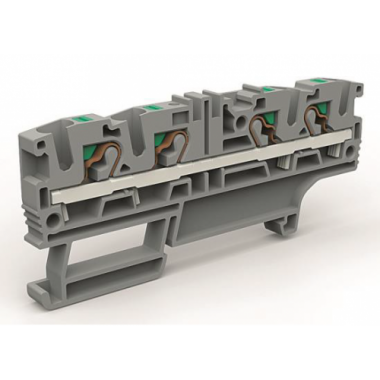 Фотография товара 'DKC ZEFC420GR Проходная клемма 4 точки подключения на 4 кв.мм'