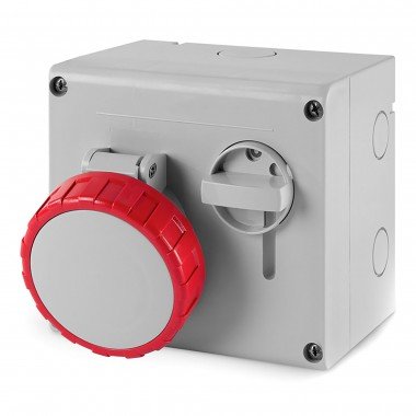 Фотография товара 'DKC DIS5053286 Розетка настенная с механической блокировкой IP67 32А 3P+E 400В'