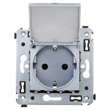 Фотография товара 'DKC 4404013 Розетка с крышкой в стену, 2P+E, с з/ш, "Avanti"'