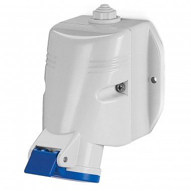 Фотография товара 'DKC DIS5131653TF Розетка настенная с безвинтовыми клеммами IP44 16A 2P+E 230В'