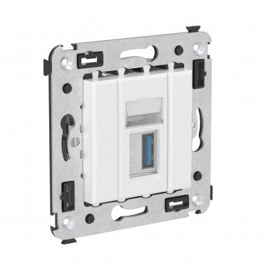 Фотография товара 'DKC 4400303 USB 3.0 розетка одинарная в стену, тип А-А'