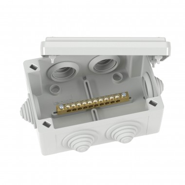 Фотография товара 'DKC NE3110 Коробка уравнивания потенциалов, 10 зажимов, 6 вводов д.25мм'