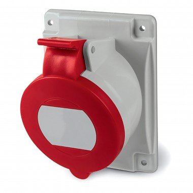 Фотография товара 'DKC DIS4133267F Розетка панельная с наклоном IP44 32А 3P+E+N 400В'