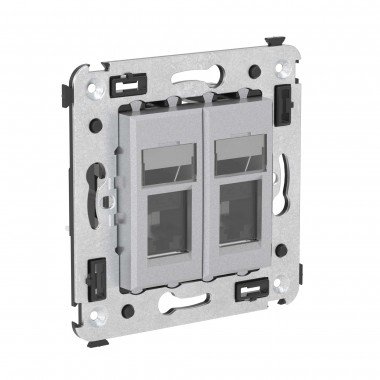 Фотография товара 'DKC 4404374 Компьютерная розетка RJ-45 в стену, кат.6А двойная'