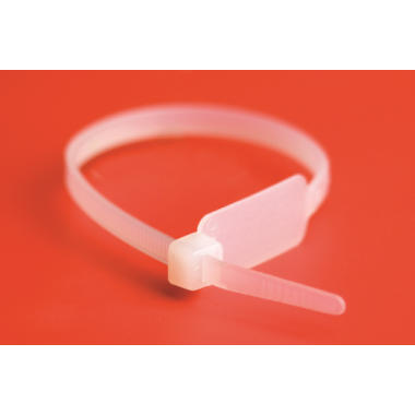 Фотография товара 'DKC 252190-M Хомут P6.6 маркировочный, белый, 4,8х190, табличка 28х13'