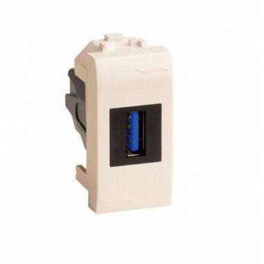 Фотография товара 'DKC 75300S USB 3.0 розетка, Brava, сл кость, 1 мод.'