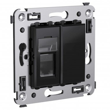 Фотография товара 'DKC 4402463 Компьютерная розетка RJ-45 в стену, кат.5e одинарная'