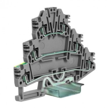 Фотография товара 'DKC ZHL500GR HDE.2/GR(Ex) пружинный зажим трех-уровневый c заземлением 2,5 кв.мм'