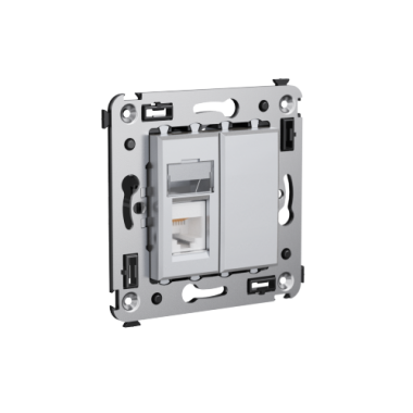 Фотография товара 'DKC 4404463 Компьютерная розетка RJ-45 в стену, кат.5e одинарная'