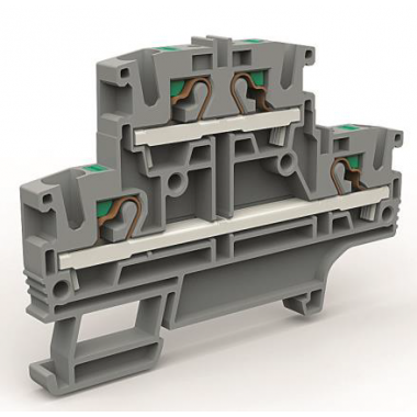 Фотография товара 'DKC ZEFD400GR Двухуровневая клемма на 4 кв.мм'