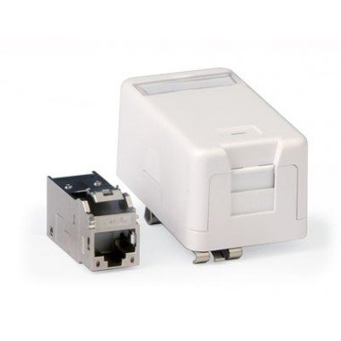 Фотография товара 'DKC RNK6AFSDIN Универсальная розетка на DIN рейку CAT6A Keystone'